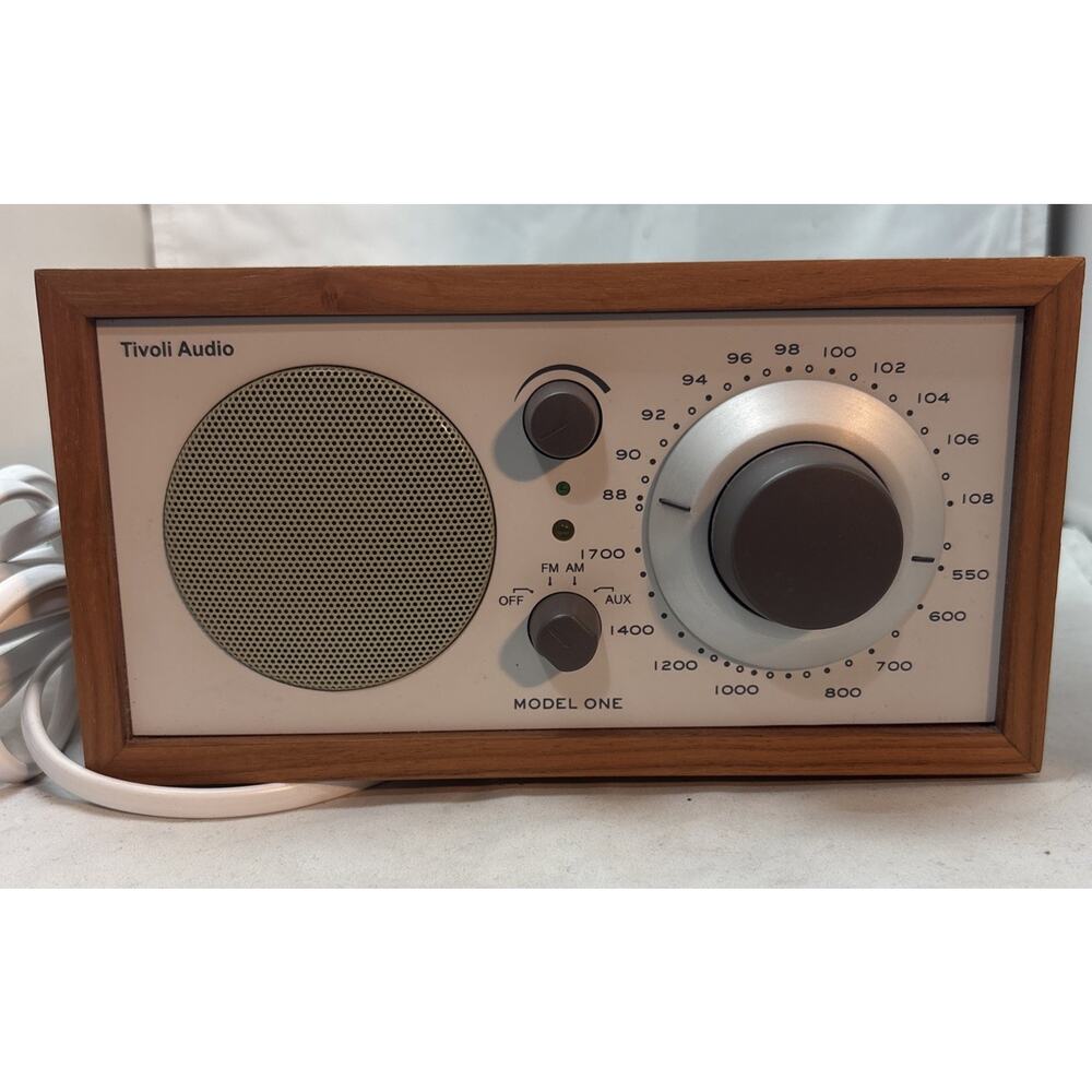 Tivoli Audio Model One AM/FM Aux In Radio - Walnut/Beige Tested